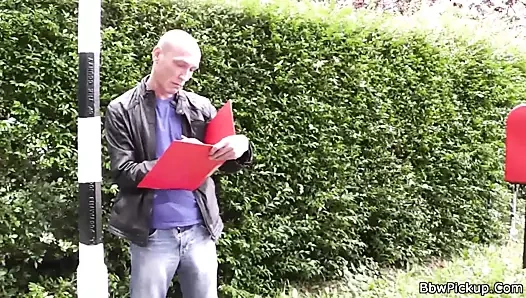 Curly bbw baştan ve becerdin tarafından yabancı