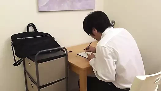 Nippon Threesomes Scene-1 beautiful Japanese Maki Takei with Small Tits in a Threesome in the Office