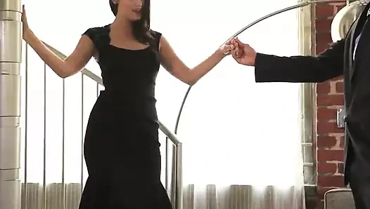 Kimberly Kane Strikes the Ass of Christian with Her Strapon