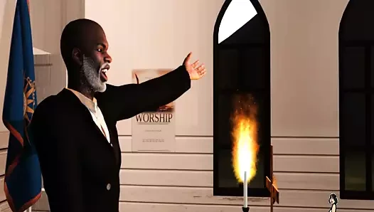 Büyük popo büyükanne kiliseden sonra papazı lanet yakalar