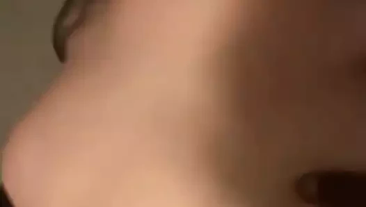 Kısa saç şişman domuz köpek ve derin boğaz alır