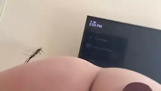 Amatör çift - büyük göt ve bir kürek, ters kovboy kız