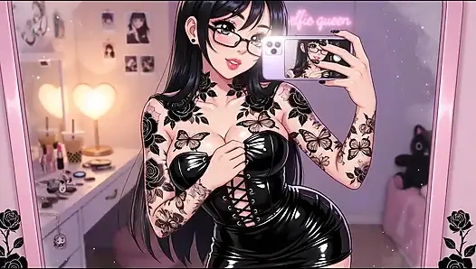 AI-Tattooed Asian with Glasses