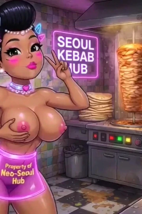 Komik çizgi film kız üstsüz, ai animasyon
