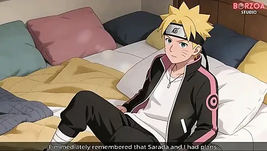 Naruto: Boruto и Sarada - глубокая хардкорная тренировка идет не так (хентай без цензуры)
