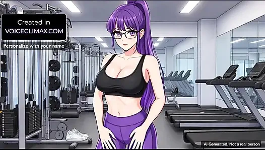 Sexy mujer de gimnasio te humilla y se ríe de los entrenamientos fallidos en el gimnasio y te da órdenes de dominatrix y instrucciones para masturbarte