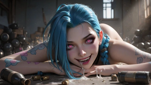 Jinx animasyon oral amcık penetrasyon dildolar ve dölleme