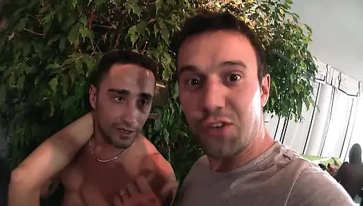 Tam program, siyah ve beyaz ile grup seks partisi