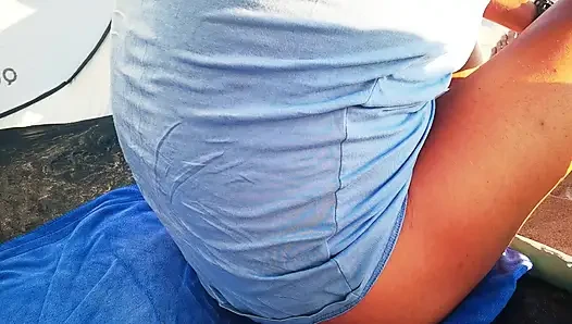 Boy Overexcited On The Nude Beach - Endless Orgasm Contractions and Hands