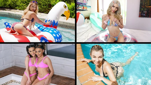 Bikiniler ve sevimli götler derlemesi feat. Vanessa Moon, Alice Marie, Emma Rosie ve Riley Star