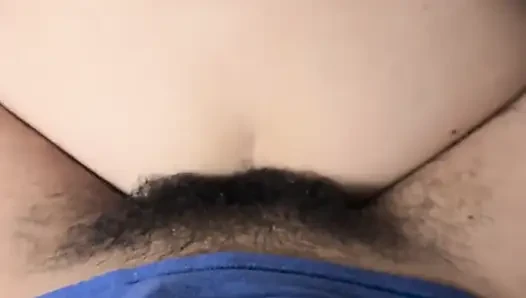 Riding a big and hard cock in reverse cowgirl, he loves to see my heart shaped ass.