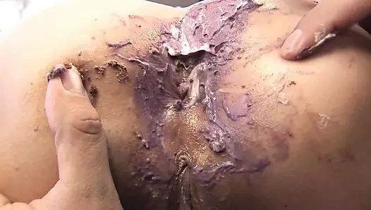 Seksi bae gets kıllı kedi delinmiş tarafından bir dev horoz sonra