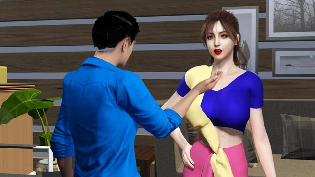 Мачеха и пасынок занимаются страстным сексом после того, как пасынок застукал ее с другим мужчиной