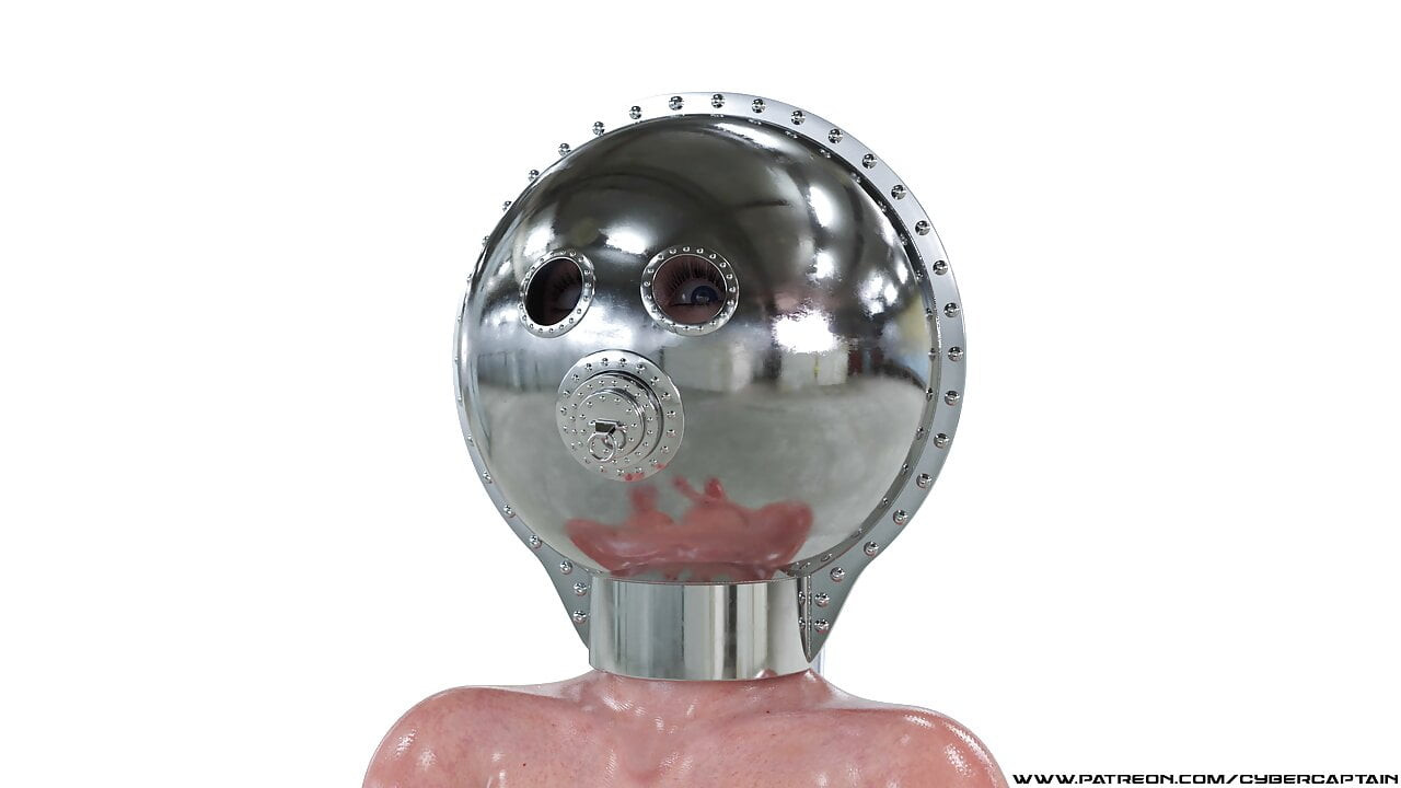 Paslanmaz çelik kask 3d bdsm animasyon
