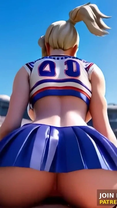3 boyutlu animasyon : overwatch - mercy ponpon kız üniforması futbol stadyumunda sansürsüz hentai | Klip 2