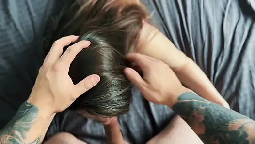 Passionate morning sex with a gorgeous brunette