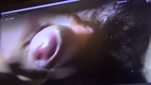 Web kamerasında büyük yarak ve bol döl