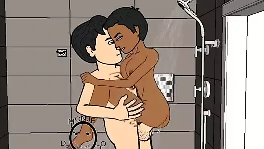 penetrandola en la ducha