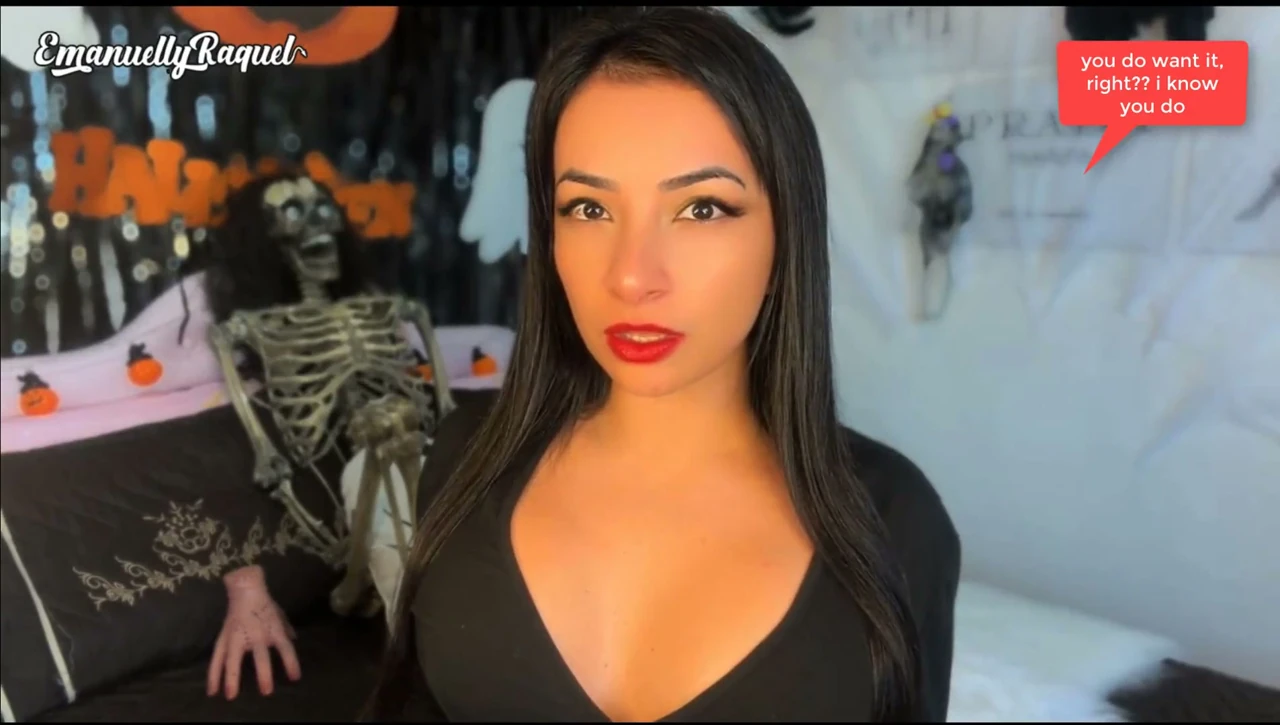 Halloween Morticia Addams Emanuelly Raquel JOI and POV Sex