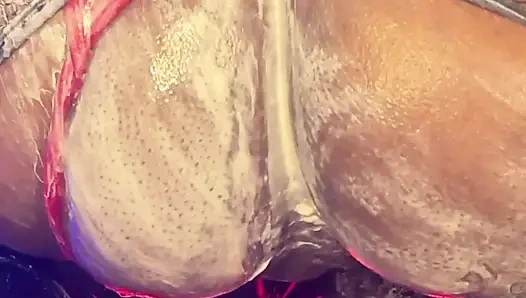 Anal Squat Fucking on Cone Dildo