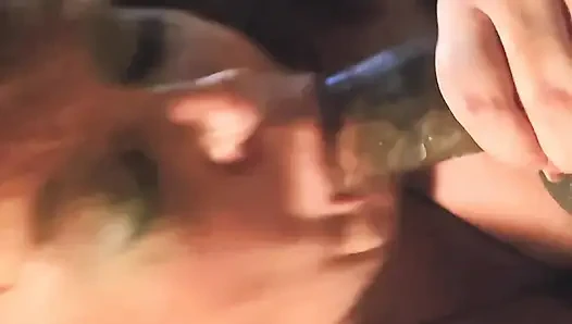 Ninenin ağzına tekrar boşalıyor