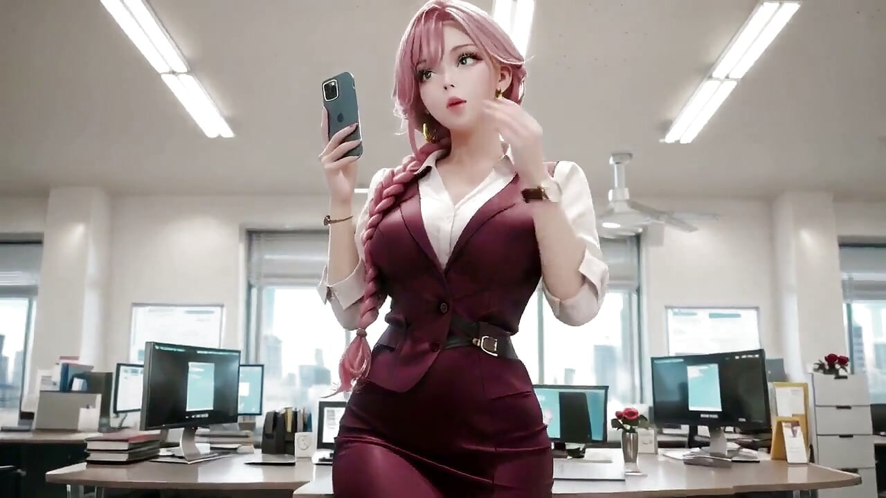 Pembe midilli sekreter! Ofis özel azdırma, bu karşıtlığı halledebilir misin?