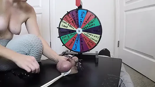 She Inserts a 30cm Probe All the Way Into His Meaty Cock - Playing BDSM Roulette