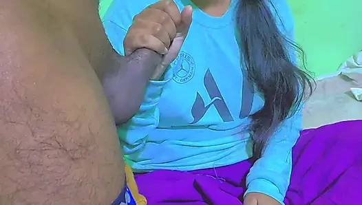 Kuzey Hindistan'dan tam gırtlağına kadar sakso çeken çift