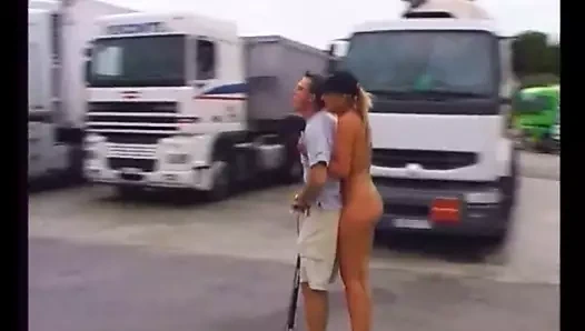 Drivestop üzerinde Fransız çıplak silindir