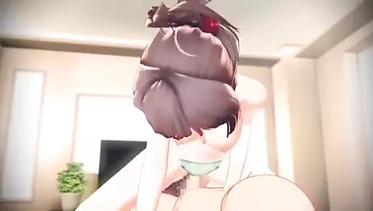Ev hanımı 3 boyutlu animede kocasını sikiyor