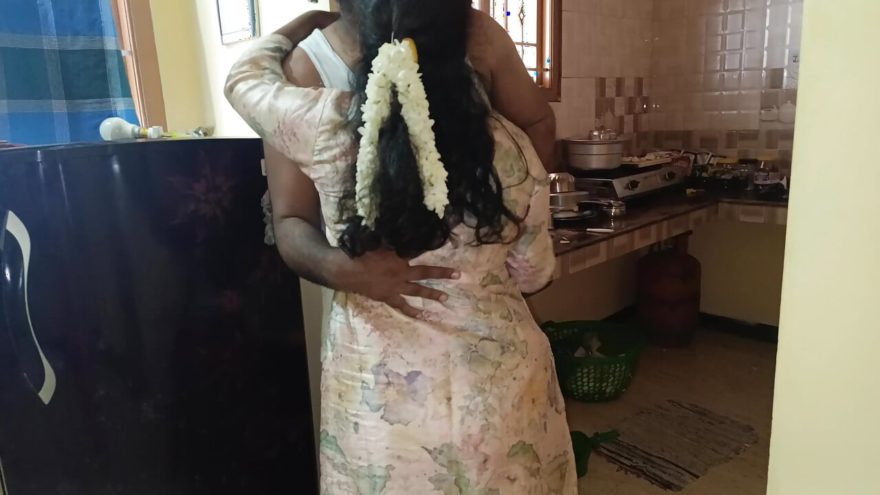School girl hot romance in kitchen