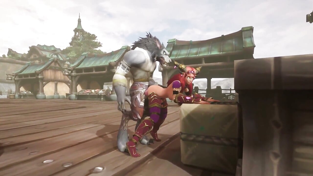 Kızıl saçlı elf ve kurt adamla limanda bir gün: warcraft parodisi