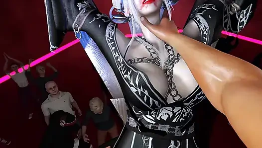 3 boyutlu azgın sürtük kostümlü striptizci çok sert sikiliyor