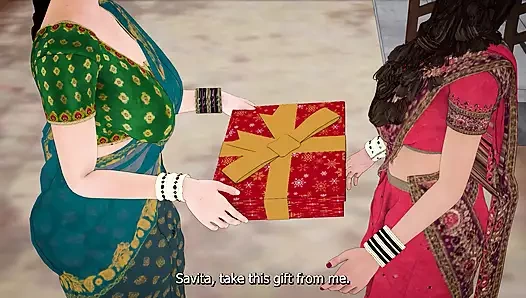 Hintli desi savita yengenin amına açlık komşu tarafından doyuyor