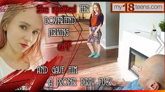 My18teens - ışık perisi erkek arkadaşını mastürbasyon yaparken gördü