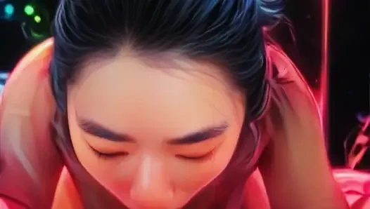 Gerçek hayattaki anime kız arkadaş büyük zenci yarağını emiyor - bakış açısı oral dölleme ile sakso