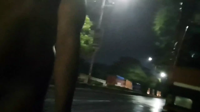 Indian Exhibitionist Nude in Public City Road