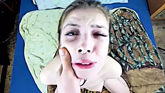 Anal Creampie sonra sıcak seks ile bir helpless orospu üzerinde the yatak