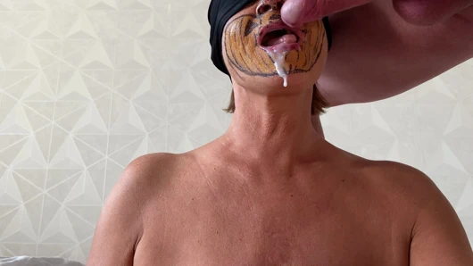 Milf pumpkin oral creampie cumshot