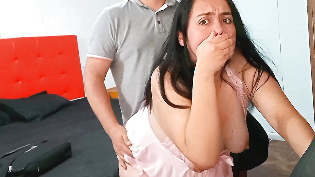 The stepmother was in the closet, looking for clothes, when her stepson fucked her hard.