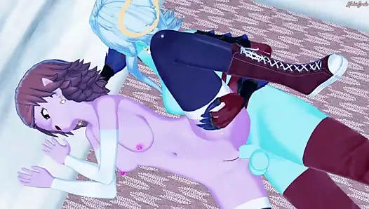 Futa iblis towa chorona sikikleri ve onun içinde boşalan.