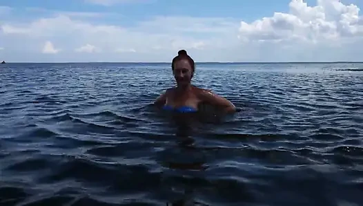 Volga-river'da yüzme
