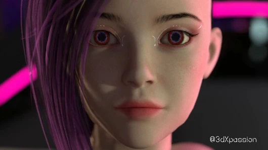 Neon dreams vr - büyük memeli ateşli seksi kız cyberpunk dünyasında sert sikiş sırasında sert inliyor