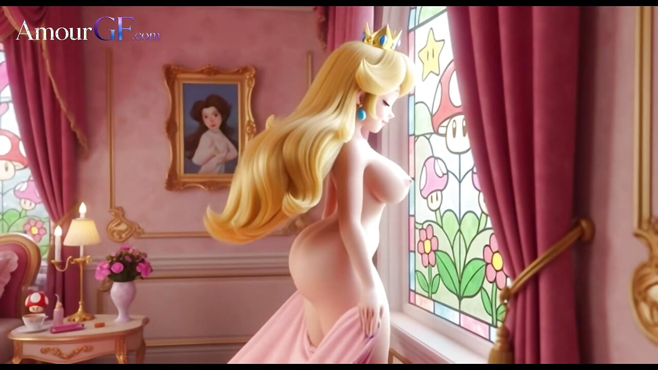3 boyutlu animasyon prenses peach bahçede her şeyi derine alıyor