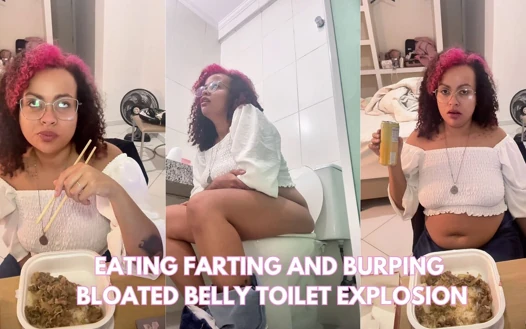 Eating Farting and Burping in the Hotel Room Bloated Belly