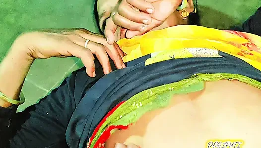 sali Sahiba ki first time chudai ki in pili saree with Hindi sex video