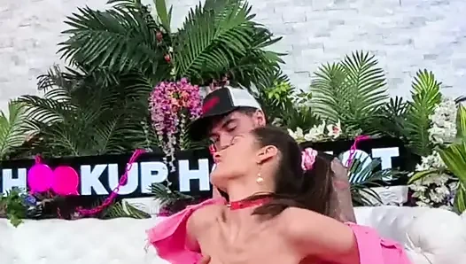A Dildo In Ava Alex's Mouth And A Big Cock In Her Pussy!