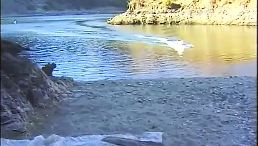 Sahilde üçlü sikiş