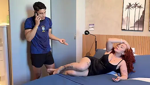 I tricked my stepmom with the hotel booking and we shared a bed