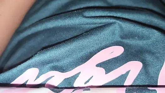 Teen fingers wet pussy in the middle of the night